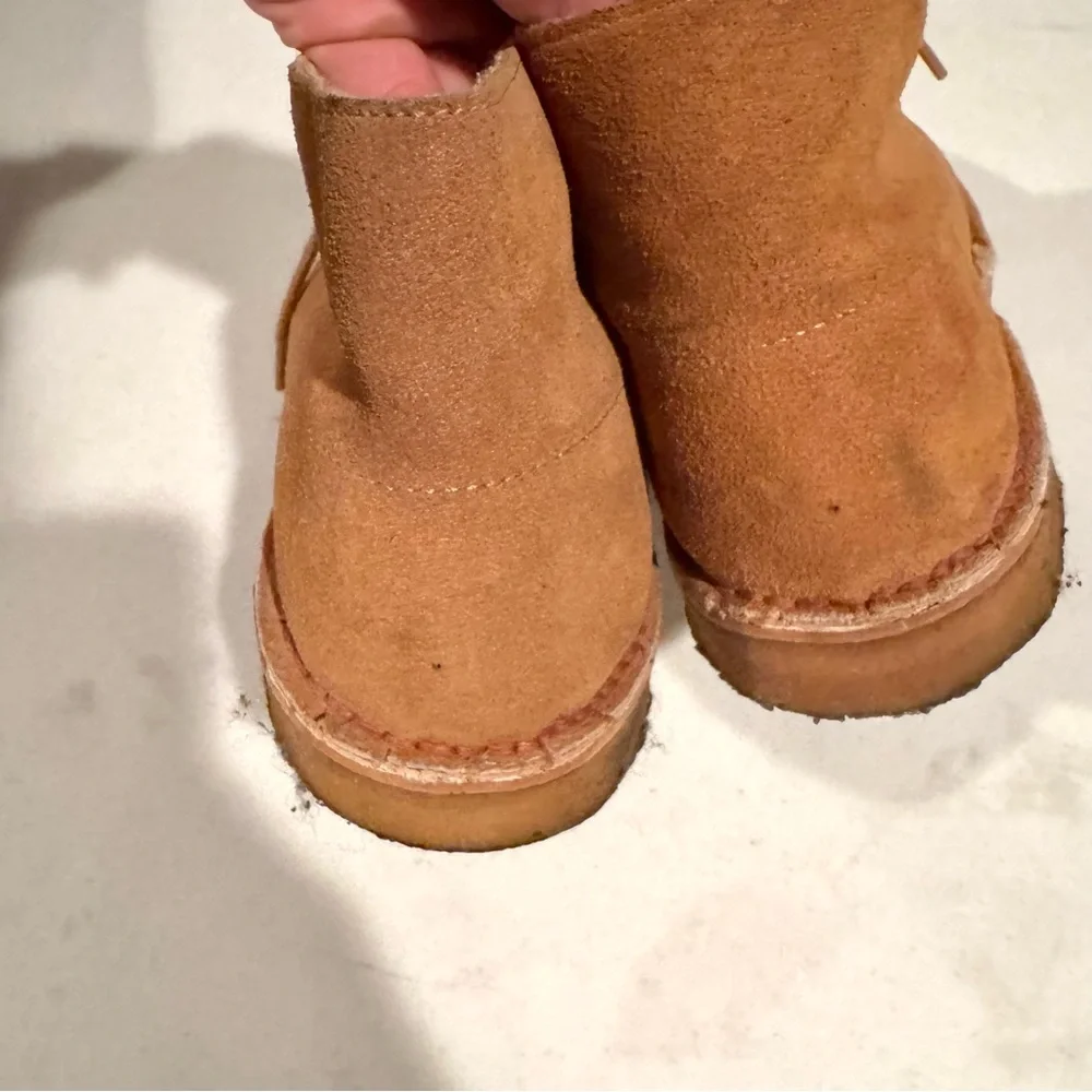 Unbranded Suede Sherpa Lined Lace Up Chukka Boots Tan Size 12 MENS